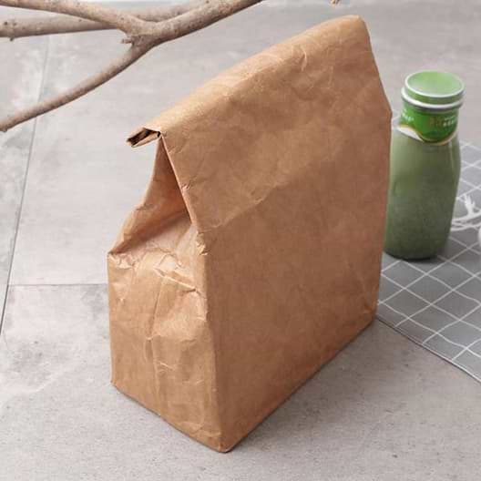 Made from DuPont Paper+ 3mm PE foam and Aluminium Film, with a capacity of 6L our re-usable lunch bag is a cool option to replace the plastic bag. It is also insulated so you'll be having your lunch still hot.