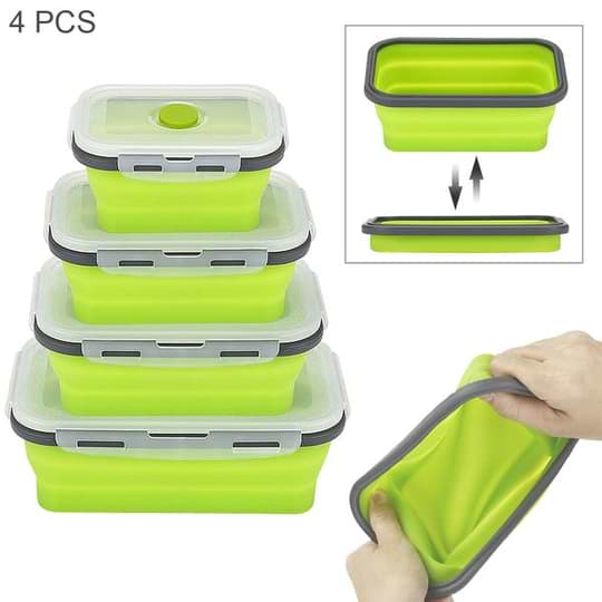 Final Clear Out! Portable Silicone Foldable Lunch Box Microwavable